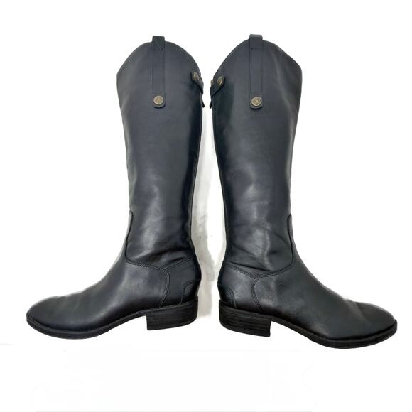 Sam Edelman Penny Riding Boot Womens size 7 Black Leather - Picture 8 of 16